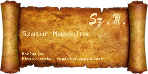 Szatur Magdolna névjegykártya